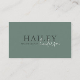 Forest Green Stylish QR Code Visitenkarte