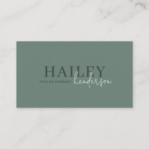 Forest Green Stylish QR Code Visitenkarte