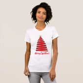 Forest Green T - Shirt mit Red Christmas Tree (Vorne ganz)