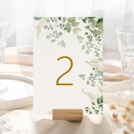 Forest Green Table 2 Wedding Tischnummer