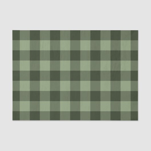 Forest Green Tartan Kariertes Muster drucken Seidenpapier (Vorderseite)