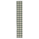 Forest Green Tartan Snowflake Table Runner Großer Tischläufer (Vorderseite)