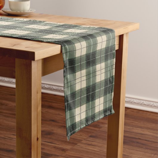Forest Green Tartan Snowflake Table Runner Großer Tischläufer (Beispiel)