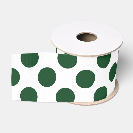 Forest Green-Tupfen Ripsband (Spule)