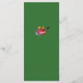 Forest Green Two Hearts Catholic Wedding Menükarte (Rückseite)