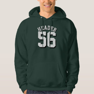Forest Green u. weißer Sport-Jersey-Entwurf der Hoodie