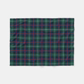 Forest Green und Dark Blue Sutherland Clan Tartan Fleecedecke (Vorderseite (Horizontal))