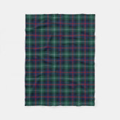 Forest Green und Dark Blue Sutherland Clan Tartan Fleecedecke (Vorderseite)