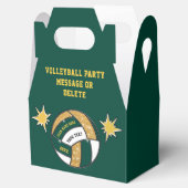 Forest Green und Gold, Volleyball Party Bags, Geschenkschachtel (Geöffnet)