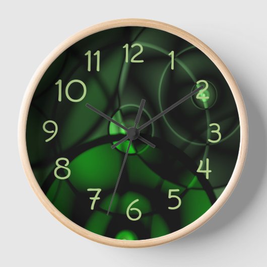 Forest Green Wanduhr (Vorderseite)