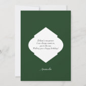Forest Green Watercolor Boho Mistletores Holiday Karte (Rückseite)