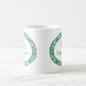 Forest Green Weihnachtskranz zu individualisieren Kaffeetasse (Mittel)