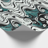 Forest Green Weird Abstrakt Spirale Hypnotic Art Geschenkpapier (Ecke)