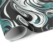 Forest Green Weird Abstrakt Spirale Hypnotic Art Geschenkpapier (Rolleneckpunkt)