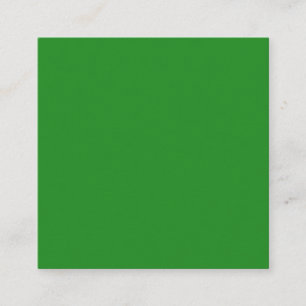 Forest Green & White Business Card - individuell a Quadratische Visitenkarte