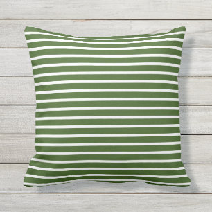Forest Green White Stripe Custom Frühjahr Sommer Kissen