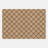 Forest Green White Tartan Imitate Rustic Brown Kra Geschenkpapier Set (Vorderseite 3)