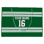 Forest Green White Team Jersey Name Große Geschenktüte (Rückseite)