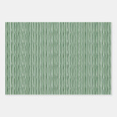 Forest Green & White Wonky Stripes Geschenkpapier Set (Vorderseite 2)