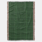 Forest Green Window Pane Karo Throw Blanket Decke (Vorderseite Vertikal)