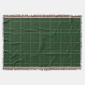 Forest Green Window Pane Karo Throw Blanket Decke (Vorderseite)