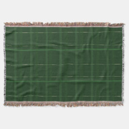 Forest Green Window Pane Karo Throw Blanket Decke
