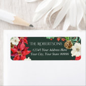 Forest Green Winter Floral | RÜCKSENDEADRESSE (Insitu)