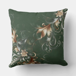 Forest Green with Gold And Silver Kissen