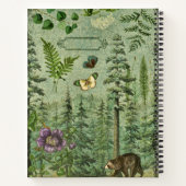 Forest Green Woodland Animal Personalisiert Notebo Notizblock (Rückseite)