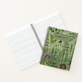 Forest Green Woodland Animal Personalisiert Notebo Notizblock (Innenseite)