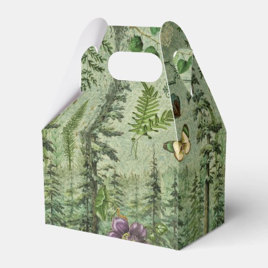 Forest Green Woodland Personalisiert Favor Box Geschenkschachtel (Rückseite)