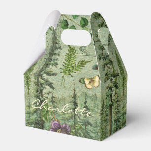 Forest Green Woodland Personalisiert Favor Box Geschenkschachtel