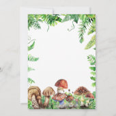 Forest Greenery Botanical Animals Baby Shower Einladung (Rückseite)