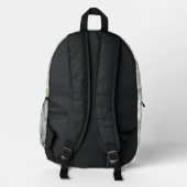 Forest Greenery Muster Bedruckter Rucksack (Rückseite)