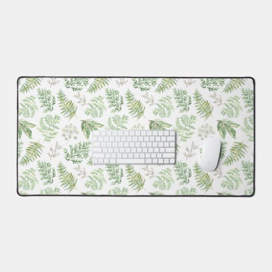 Forest Greenery Muster Schreibtischunterlage (Tastatur & Maus)