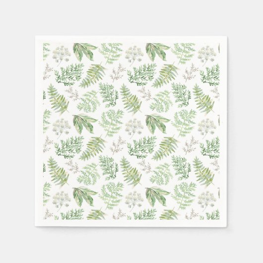Forest Greenery Muster Serviette (Vorderseite)