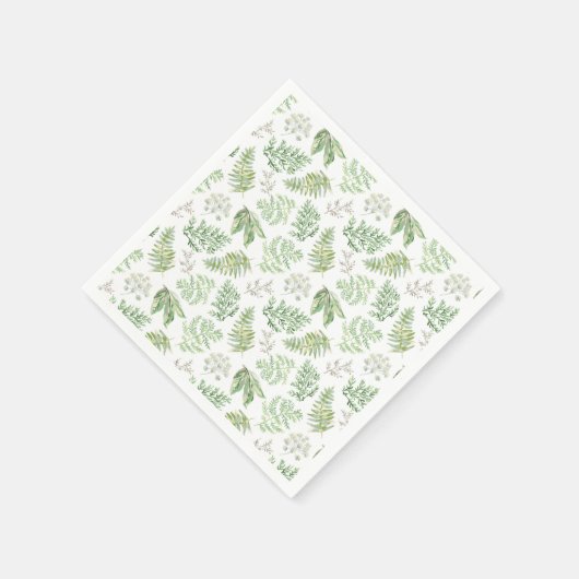 Forest Greenery Muster Serviette (Ecke)