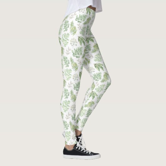 Forest Greenery Pattern Leggings (Rechts)