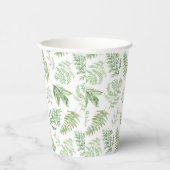 Forest Greenery Pattern Pappbecher (Rechts)