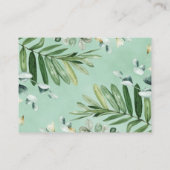 Forest Greenery Rustic Baby Dusche Windel Raffle Begleitkarte (Rückseite)