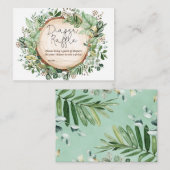 Forest Greenery Rustic Baby Dusche Windel Raffle Begleitkarte (Vorne/Hinten)