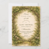Forest Greenery Storybook Baby Shower Einladung (Vorderseite)
