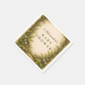 Forest Greenery Storybook Baby Shower Serviette (Ecke)