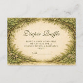 Forest Greenery Storybook Diapper Raffle Begleitkarte (Vorderseite)