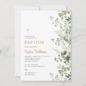 Forest Greenery Taufe Einladung (Vorderseite)