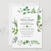 Forest Greenery Virtual Baby oder Brautparty Einladung (Vorderseite)