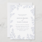 Forest Grove Dusty Blue Wedding Einladung (Vorderseite)