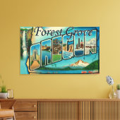 Forest Grove, Oregon - Große Briefmarkenszenen Leinwanddruck (Insitu (Wohnzimmer))