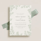 Forest Grove Sage Green Wedding Einladung