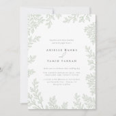 Forest Grove Sage Green Wedding Einladung (Vorderseite)